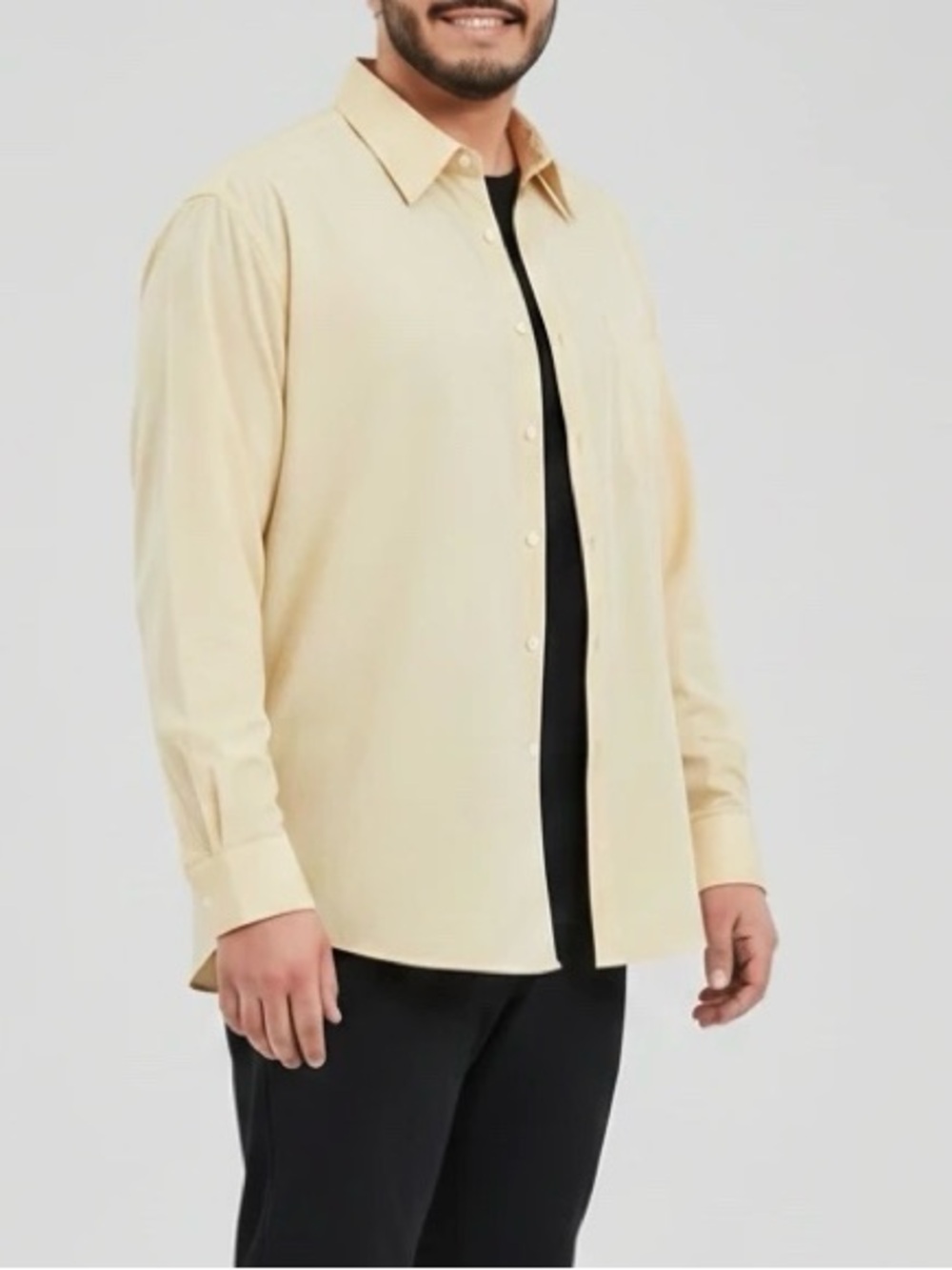 Alexander Julian Men's Light Yellow Button-Down Shirt